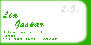 lia gaspar business card